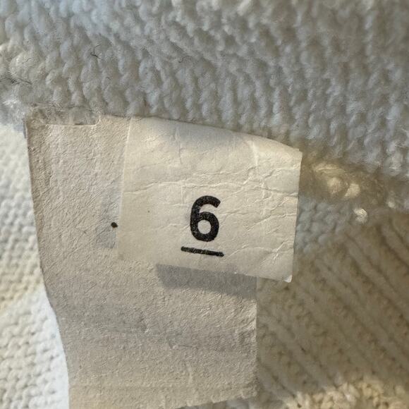 Diane von Furstenberg Size 6 Vintage White Button Up Short Sleeve Sweater - Picture 8 of 8